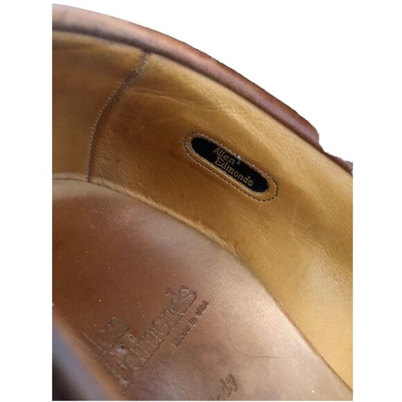 Allen Edmonds Cody Loafers 11.5 Brown Leather Tassel Kiltie Woven Classic Men’s - Picture 14 of 15